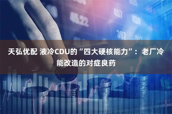天弘优配 液冷CDU的“四大硬核能力”：老厂冷能改造的对症良药