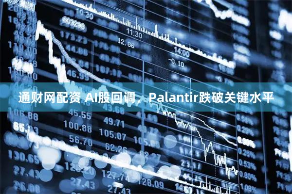 通财网配资 AI股回调，Palantir跌破关键水平